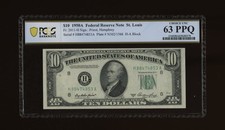 DBR 1950-A $10 FRN St. Louis Fr. 2011-H PCGS-B 63 PPQ Serial H88474853A picture