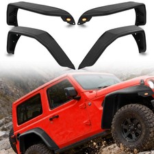 4PCS Tubular Fender Flares For 2007-2018 Jeep Wrangler JK JKU 2/4 Doors Off Road picture