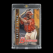 RONALD ACUNA JR. ROOKIE GOLD DUST CHROME CARD 2017 Bowman Insert - Braves picture