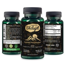 Golden Mountains Shilajit 500mg 90 Caps Pure Authentic Siberian Altai Vegan picture