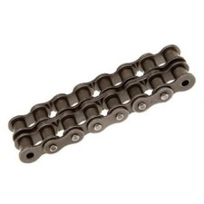 #80H-2 Heavy Double Strand Riveted Roller Chain 10FT Roll with Connecting Link picture