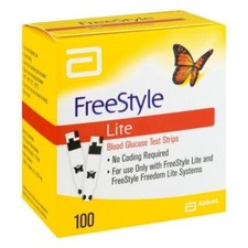 FreeStyles Lites Blood Glucose Diabetic Test Strips 100ct Imported EXP 1-2028 picture