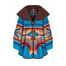 Yellowstone Western Ranch Hooded Toggle Jacket Poncho XL Cowgirl Southwestern picture