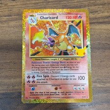 Pokemon 30th Anniversary Charizard 4/102 Holo GOLD BORDER Gem Mint 10 Potential picture