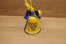 2005 Danbury Mint West Virginia Mountaineers WVU Santa Christmas Bell Ornament picture