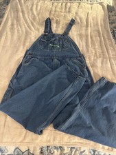 Vintage Key Imperial Denim Bib Overalls Medium Wash Workwear Size 40”x30” picture