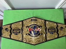 AEW All Elite International championship belt wrestling title 4mm brass adult picture
