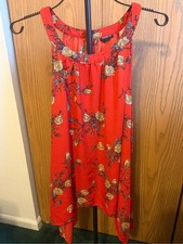 Torrid Red Floral Georgette Halter Top Size 1X picture