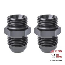 8AN Male Flare to 8AN ORB O-ring Adapter Fitting 8AN to 8AN ORB Black-2PCS picture