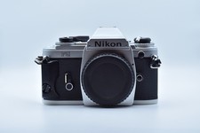 Nikon FG Silver 35mm SLR Film Camera Body, Strap & Instruction Manual NEAR MINT picture