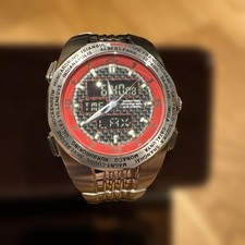 Citizen Marlboro World Time Analog-Digital Watch F1 Carbon Dial Limited Edition picture