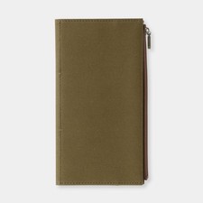 TRAVELER'S notebook Cotton Zipper Case Regular Size Olive Traveler's Factory NEW picture