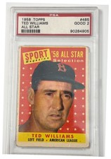 1958 Topps - Sport Magazine '58 All Star Selection Ted Williams #485 picture