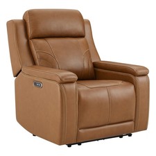 CHITA Genuine Leather Recliner Adjustable Lay flat Recliner Chair with Headrest picture