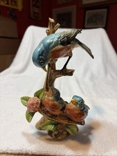 Vintage Stangl Pottery Blue Birds. Momma And Chicks.  picture