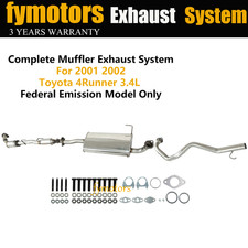 Complete Exhaust System For 2001-2002 Toyota 4Runner 3.4L Stainless Steel NEW picture