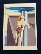 Salvador Dalí Drawing on paper (Handmade) signed and stamped mixed media. picture