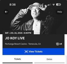 Selling 2 Tickets for Jo Koy Live at Pechanga Resort Casino. Price negotiable￼ picture