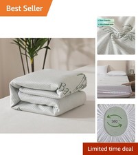 Soft & Breathable Bamboo Mattress Topper Protector - Full Size, Cozy Comfort picture