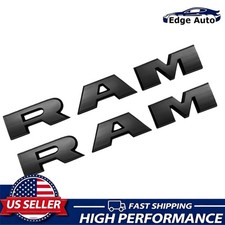 2x Black Front Door Side Letters Emblems For RAM 1500 2500 3500 2019-2023 Badges picture