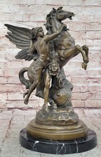 Aldo Vitaleh Bronze Perseus Pegasus Medusa Head Greek Mythology Fine Art Statue picture