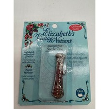 Vintage Dritz Elizabeths Notions Antique Silver Needle Case 4405 Victorian Rose picture