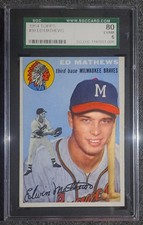 1954 Topps Ed Mathews #30 Milwaukee Braves SGC 6 picture