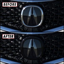 Chrome Delete Blackout Overlay for 2018-20 Acura TLX Front Emblem Ring picture