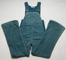 VTG Levi's Ski Bib Overalls Womens 10 Teal Blue Corduroy 1970-1980’s Made In USA picture
