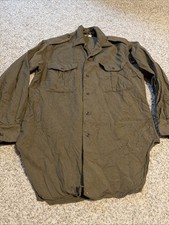 Vintage WW2 Wool US Military Button Down Wool Size 38 picture