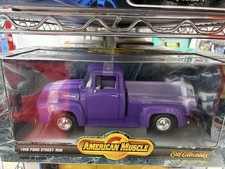 1997 ERTL American Muscle 1956 Ford Street Rod Purple Pickup Truck 1/8 Diecast picture