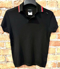 ENERGIE GOLD VINTAGE Y2K MENS MESH BUTTONLESS POLO SHIRT MADE IN ITALY picture