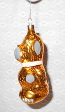 ANT/VTG GERMAN PUPPY DOG MERCURY GLASS CHRISTMAS ORNAMENT 4 1/4