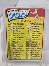 Packfresh 1965 Topps Estimated #189 3rd Series Checklist #3  Rose,Mays, Spahn, picture