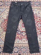 Denim Tears x Levi’s Cotton Mono Wreath Jeans Black Size W33 L32 Authentic picture