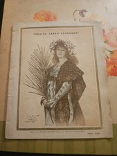 Antique 1909 Sarah Bernhardt Theatre Program Dame Camalias Paris Photos Cast Act picture