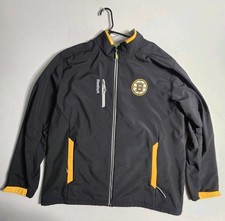 Reebok NHL Boston Bruins Center Ice Full Zip Jacket Men's 2XL Black Yellow picture