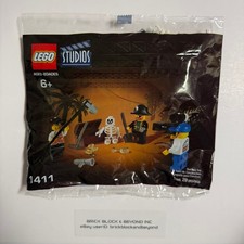 2001 LEGO Studios 1411 Pirates Treasure Hunt Polybag Factory Sealed New picture