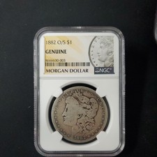 1882 O/S Morgan Silver Dollar NGC Genuine picture