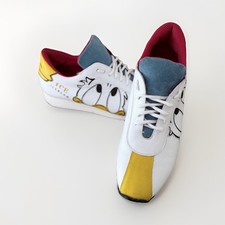 ICE ICEBERG Donald Duck Graphic Low Top Lace-Up Colorblock Sneakers White picture