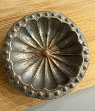 Vintage Shallow Copper Pewter Food Mold 4.75