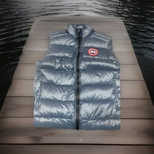 Canada Goose Crofton Men Vest (L) Ozone Blue $595 water resistant/packable picture