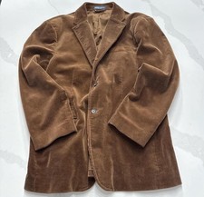 Vintage POLO RALPH LAUREN Blazer XL Corduroy Jacket Sport Coat 3-Button Brown picture