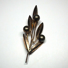 Vintage Signed Napier 925 Sterling Silver Leaf Branch Brooch picture