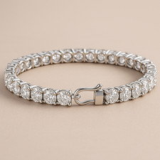 Elegant 7.00 Ct HPHT Treated Natural Diamond Tennis Bracelet in 14K Gold picture
