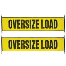 VULCAN Stretch Cord Mesh Oversize Load Banner - Metal Hooks, 2 Pack - 18