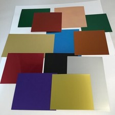 12 ANODIZED ALUMINUM SHEETS/ASSORTED COLORS AND SIZES/.008