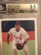 2002 Topps Gallery #56 Albert Pujols SSP Variation 2 BlueWrist band /25 RARE picture