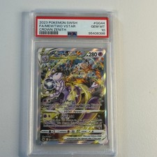 2023 POKEMON SWORD AND SHIELD CROWN ZENITH #GG44 FULL ART/MEWTWO VSTAR PSA 10 picture