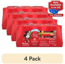 4 PACK - Purina ONE Natural Wet Dog Food, High Protein Soft, 13 oz, 6 cans picture